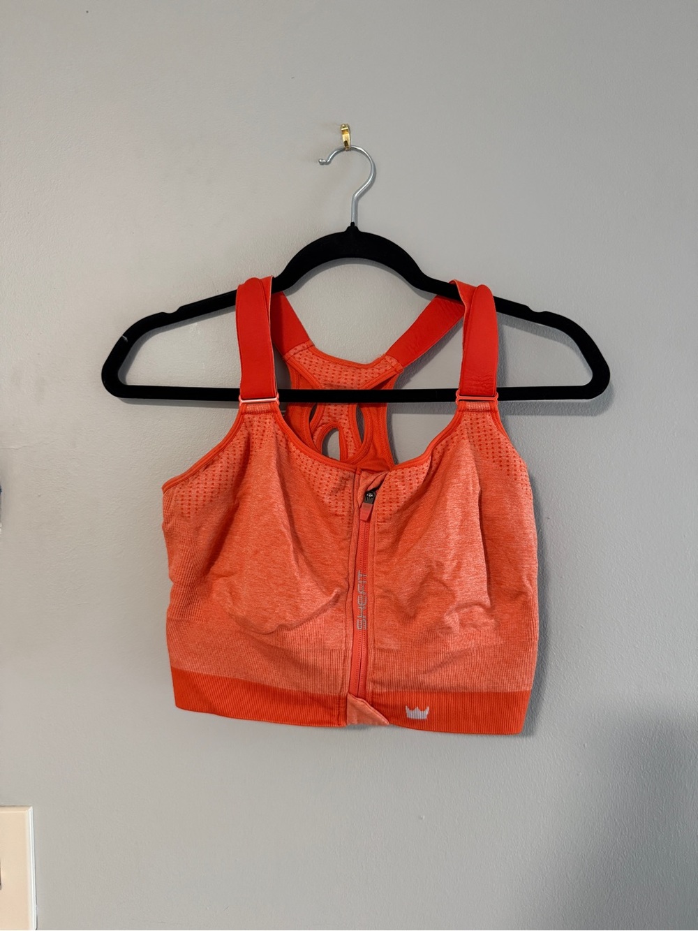 SHEFIT Orange Front-Zip Low Support Sports Bra